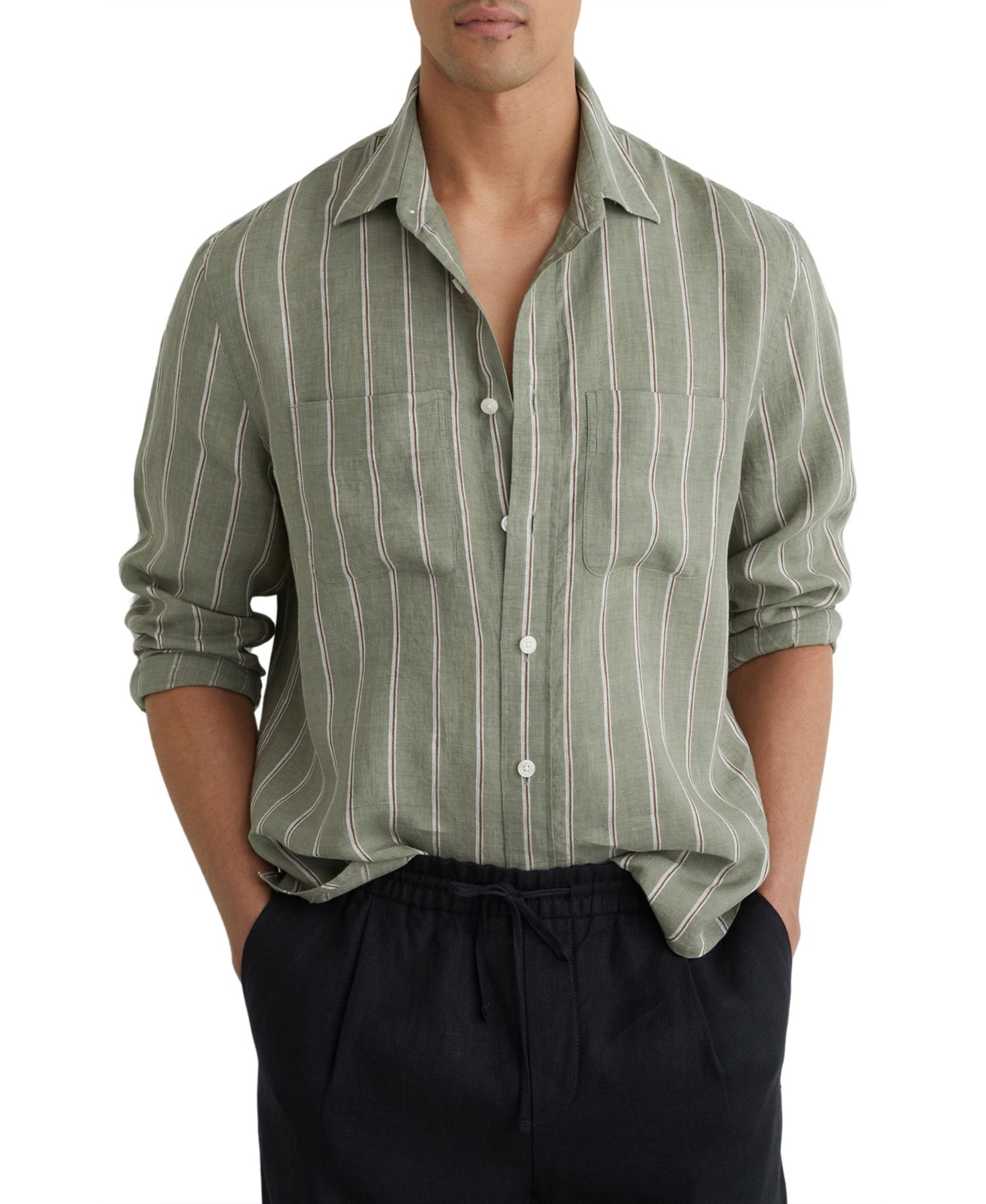 Men's Rubus Stripe Linen Shirt