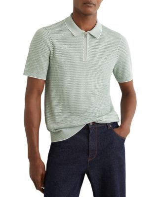 Men's Brink Half Zip Textured Polo Shirt