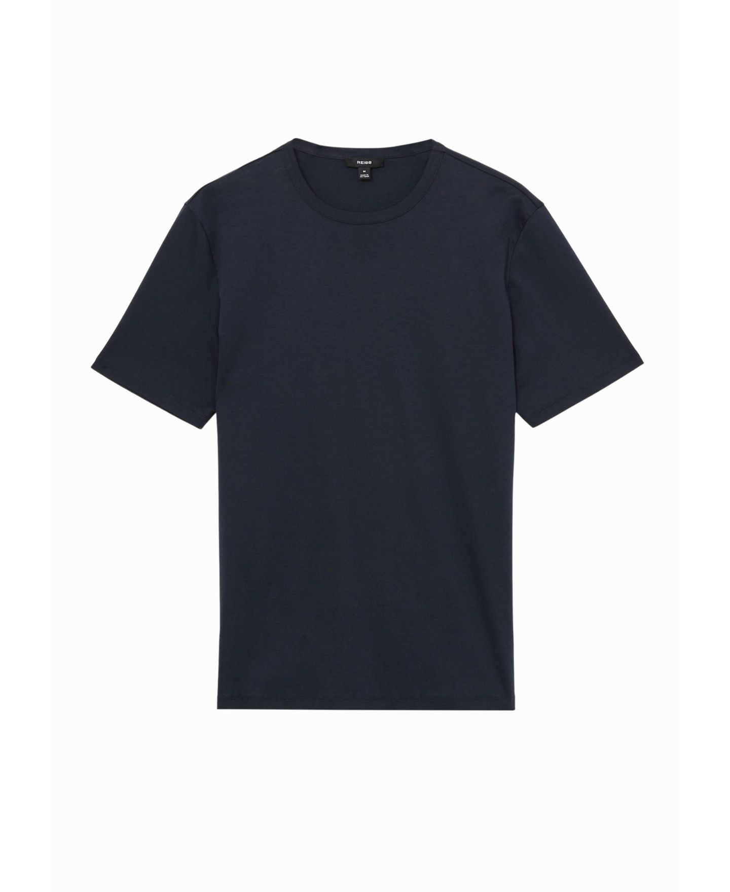 Мужская футболка REISS Count Air-Water Cotton Tailored-Fit, цвет: Чёрный — фото 5