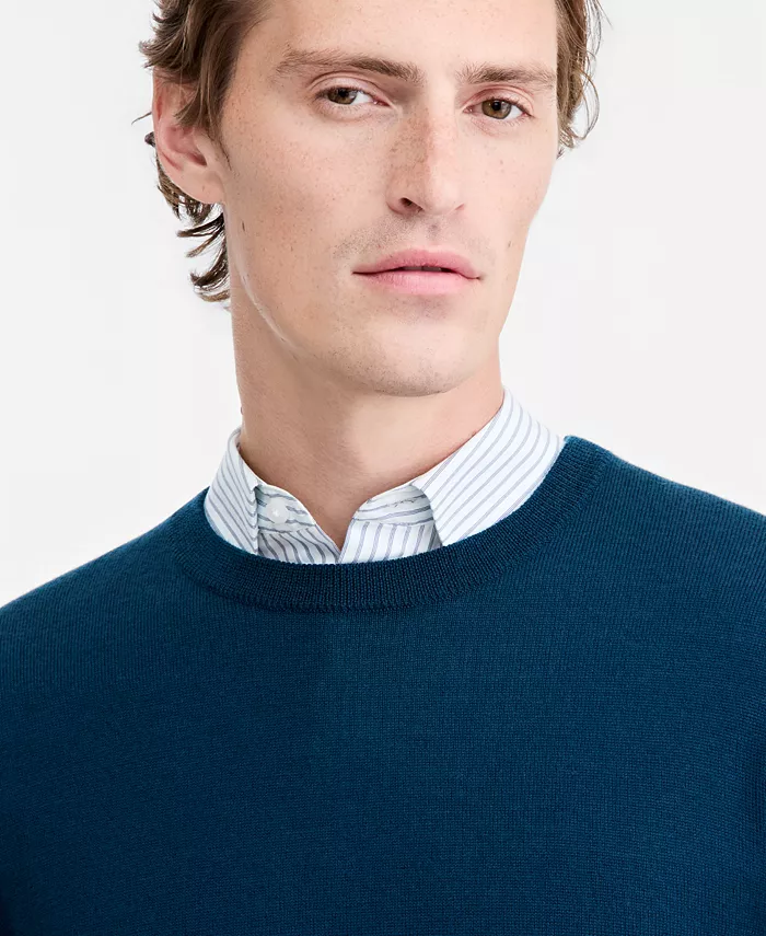 Men's Merino Wool Crewneck Sweater - thumbnail 2