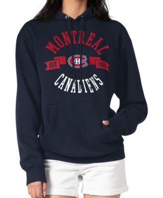 Women's Navy Montreal Canadiens City Graphic Fleece Pullover Hoodie