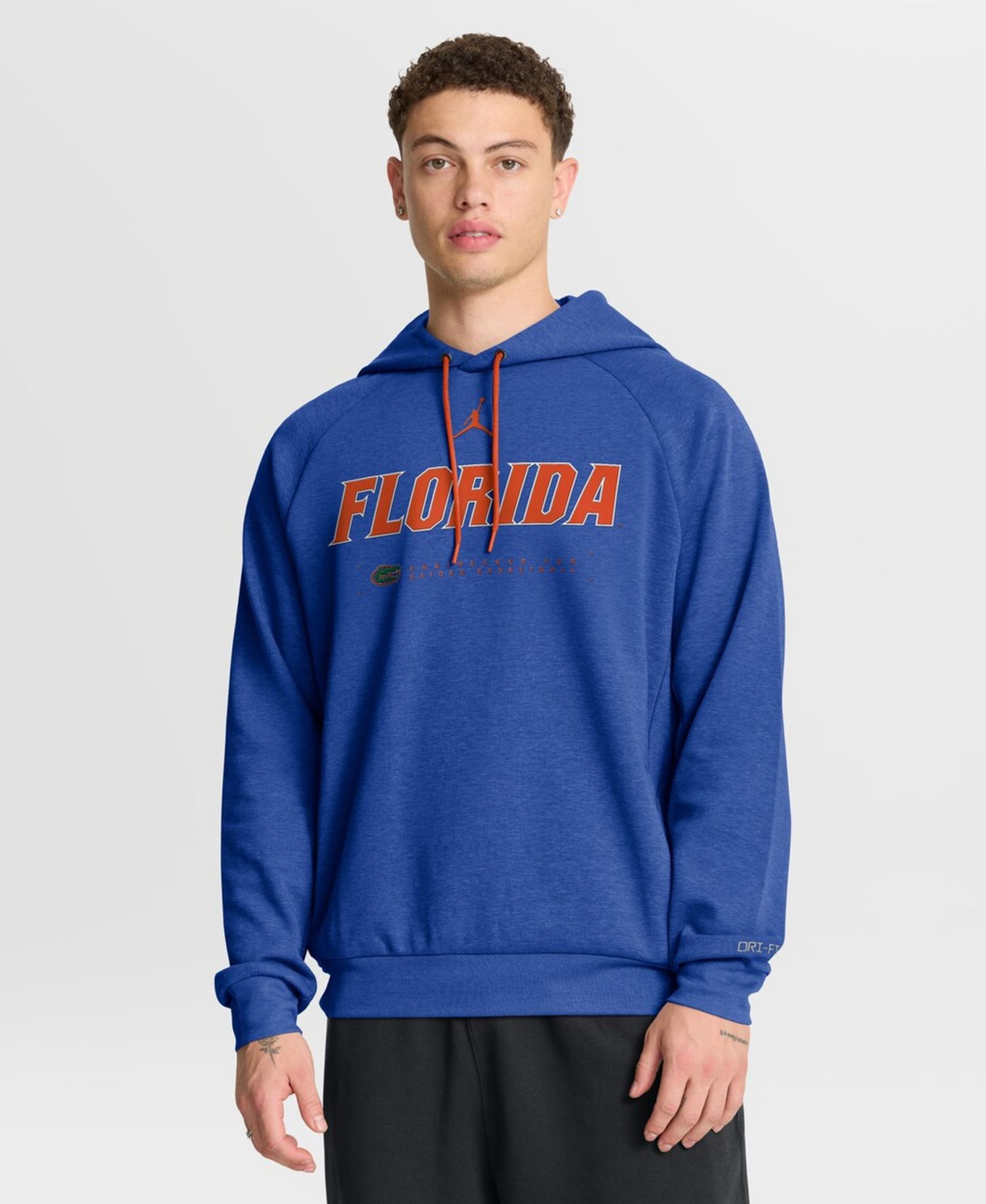 Men's Royal Florida Gators 2025 Courtside Basketball Practice Raglan Dri-FIT Hoodie