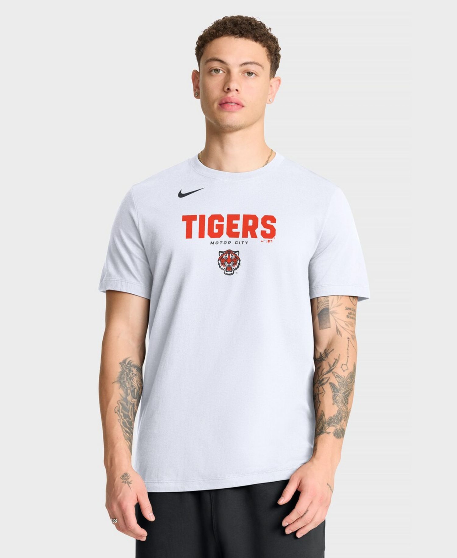 Men's White Detroit Tigers Bold Team Name T-Shirt