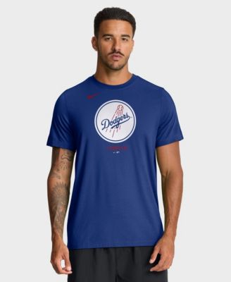 Men's Royal Los Angeles Dodgers Tri-Blend Logo T-Shirt