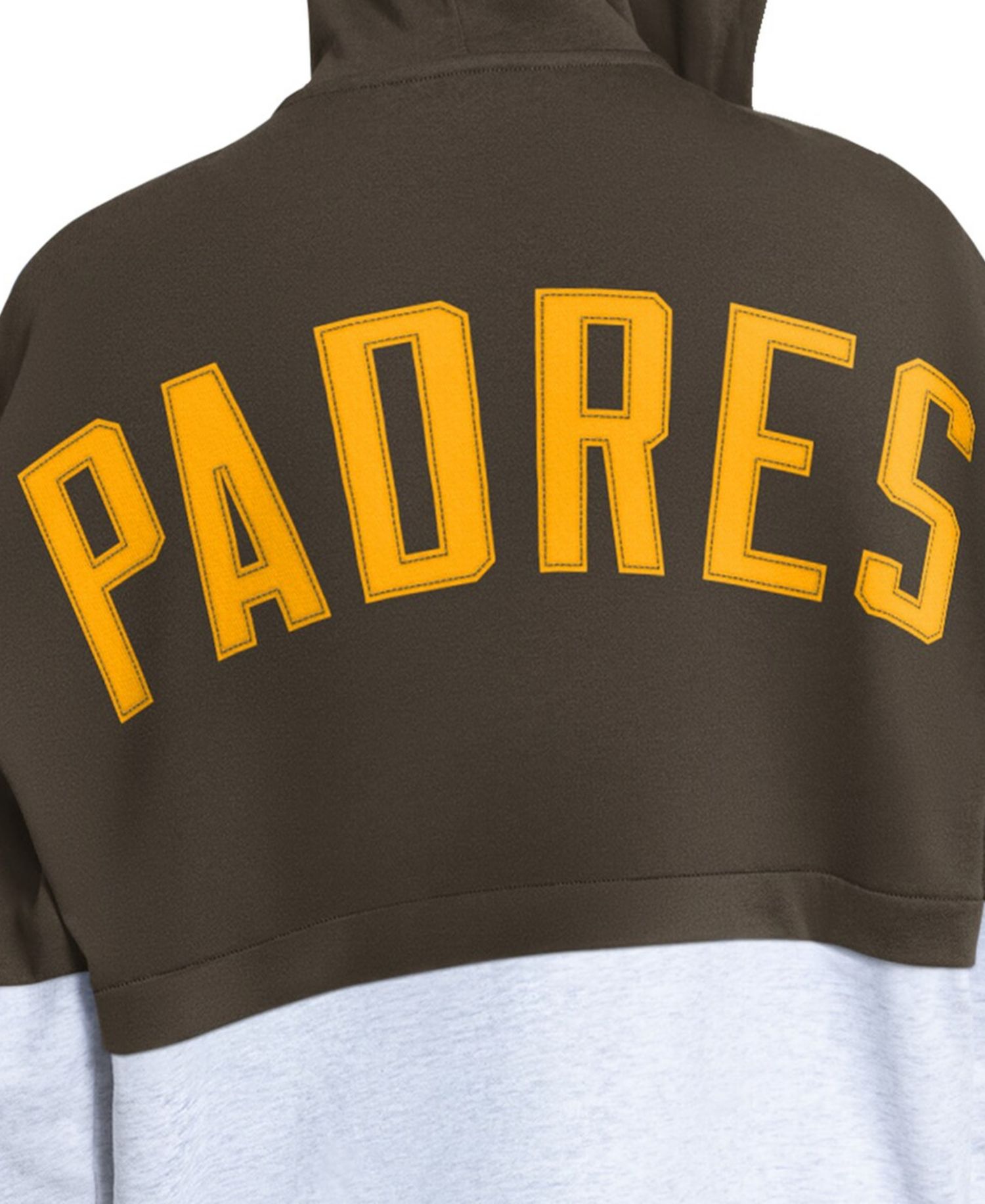 Women's Brown/Heather Gray San Diego Padres Wishbone Full-Zip Hoodie
