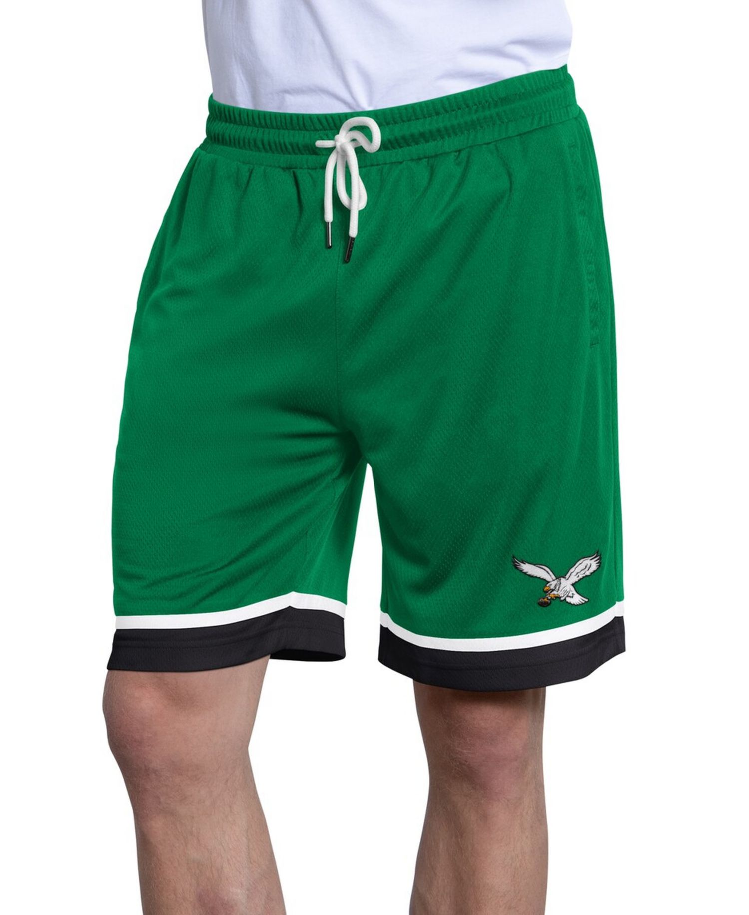 Men's Kelly Green Philadelphia Eagles Throwback Power Play Mesh Shorts