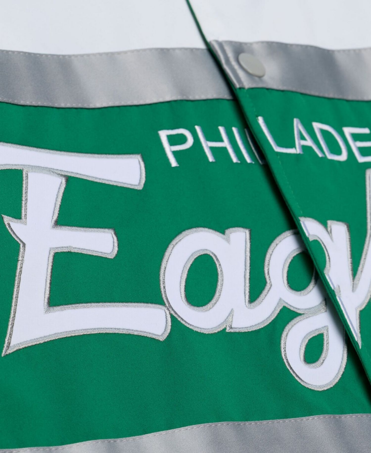 Men's Kelly Green Philadelphia Eagles Head Coach Lightweight Full-Snap Satin Jacket