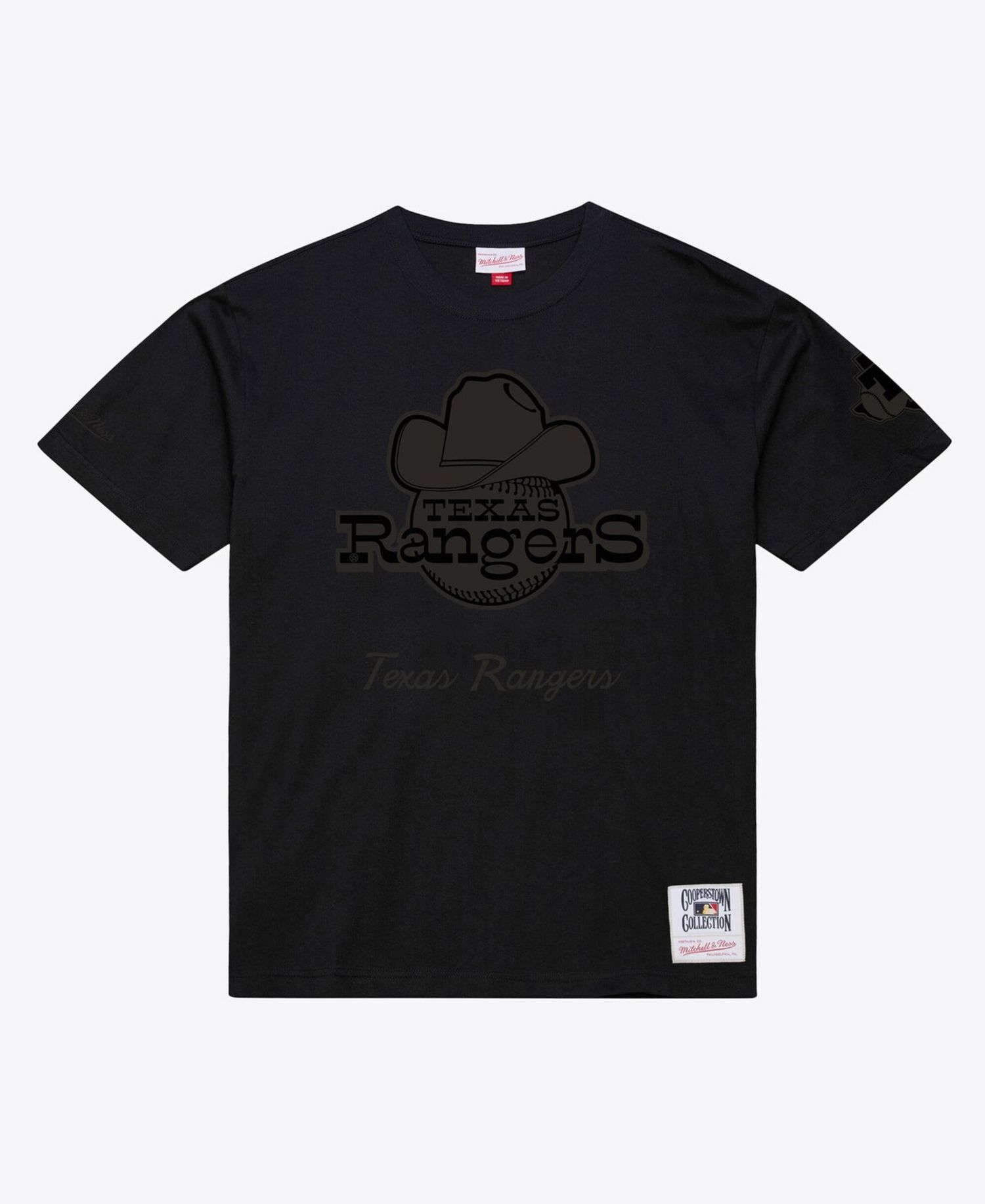 Men's Black Texas Rangers Cooperstown Collection Phantom T-Shirt