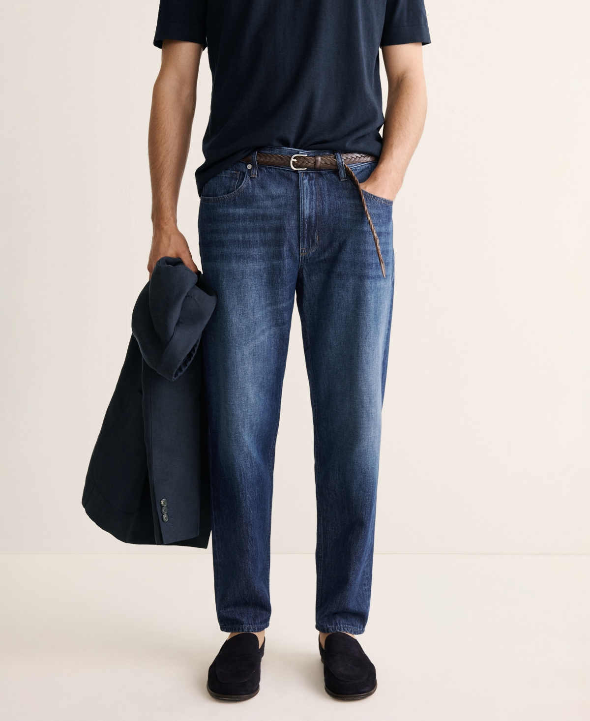 Mango Men's Cotton Regular-Fit Jeans