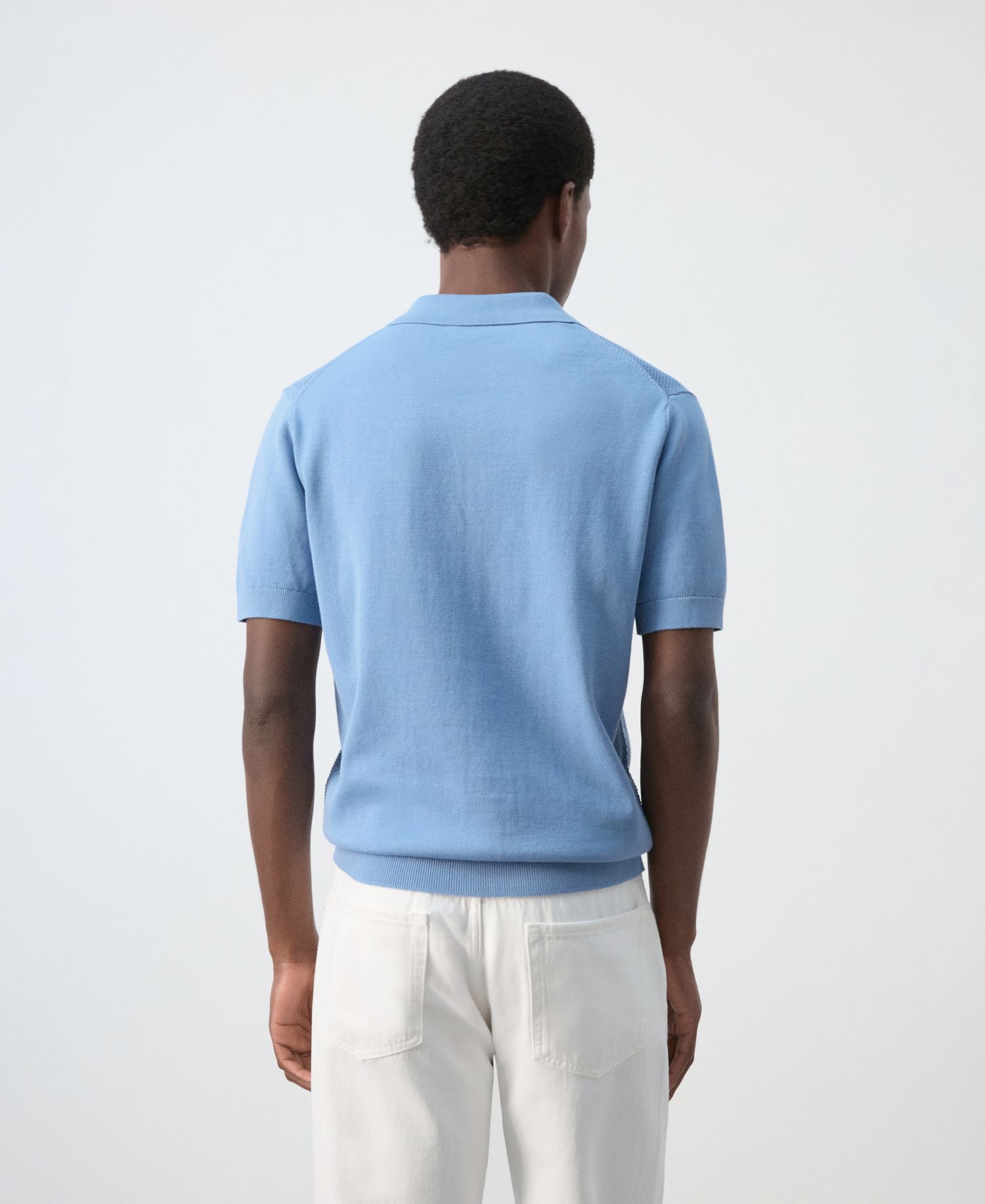 Men's Zipper Knitted Polo Shirt
