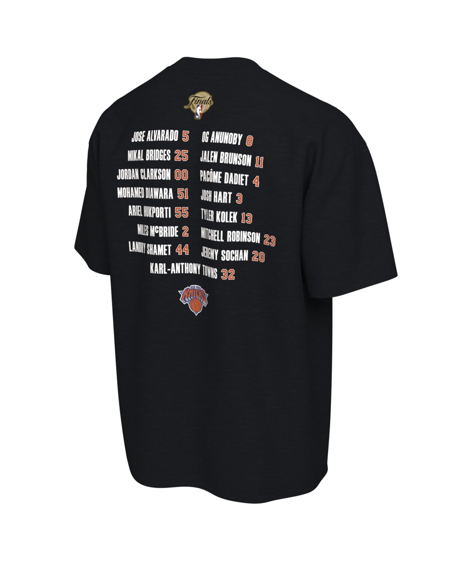 Men's Black New York Knicks 2026 NBA Champions Roster Club T-Shirt