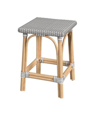 Riviera Square 24"H Rattan Counter Stool
