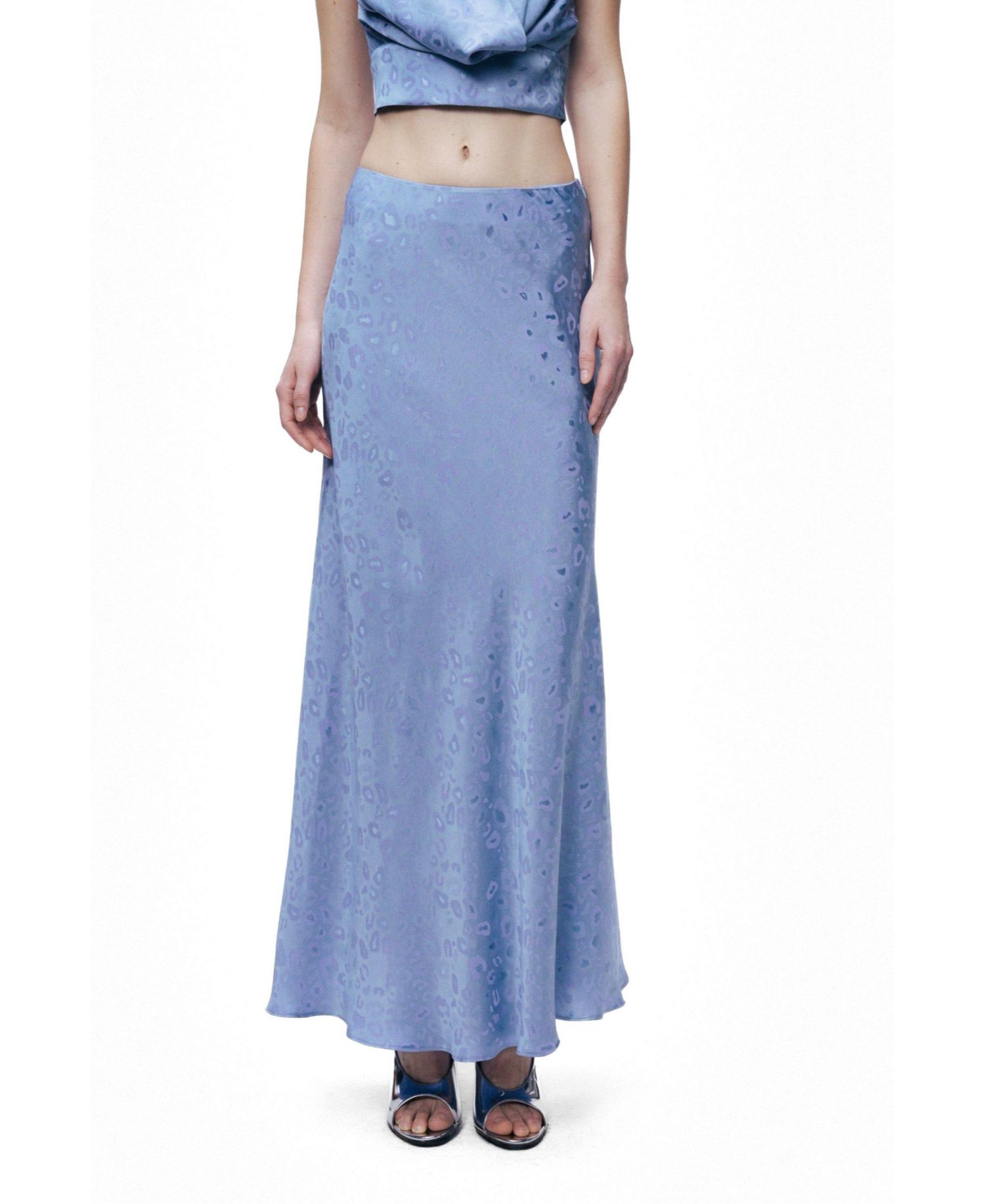 Women's Printed Midi Flare Skirt