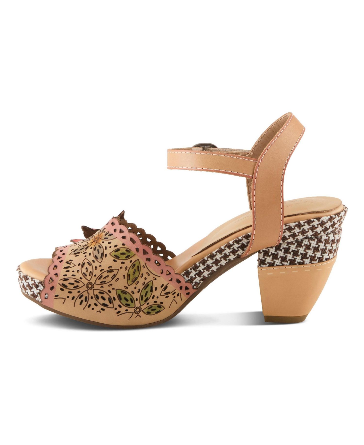 Women's Ankle Strap with Hand-Painted Design