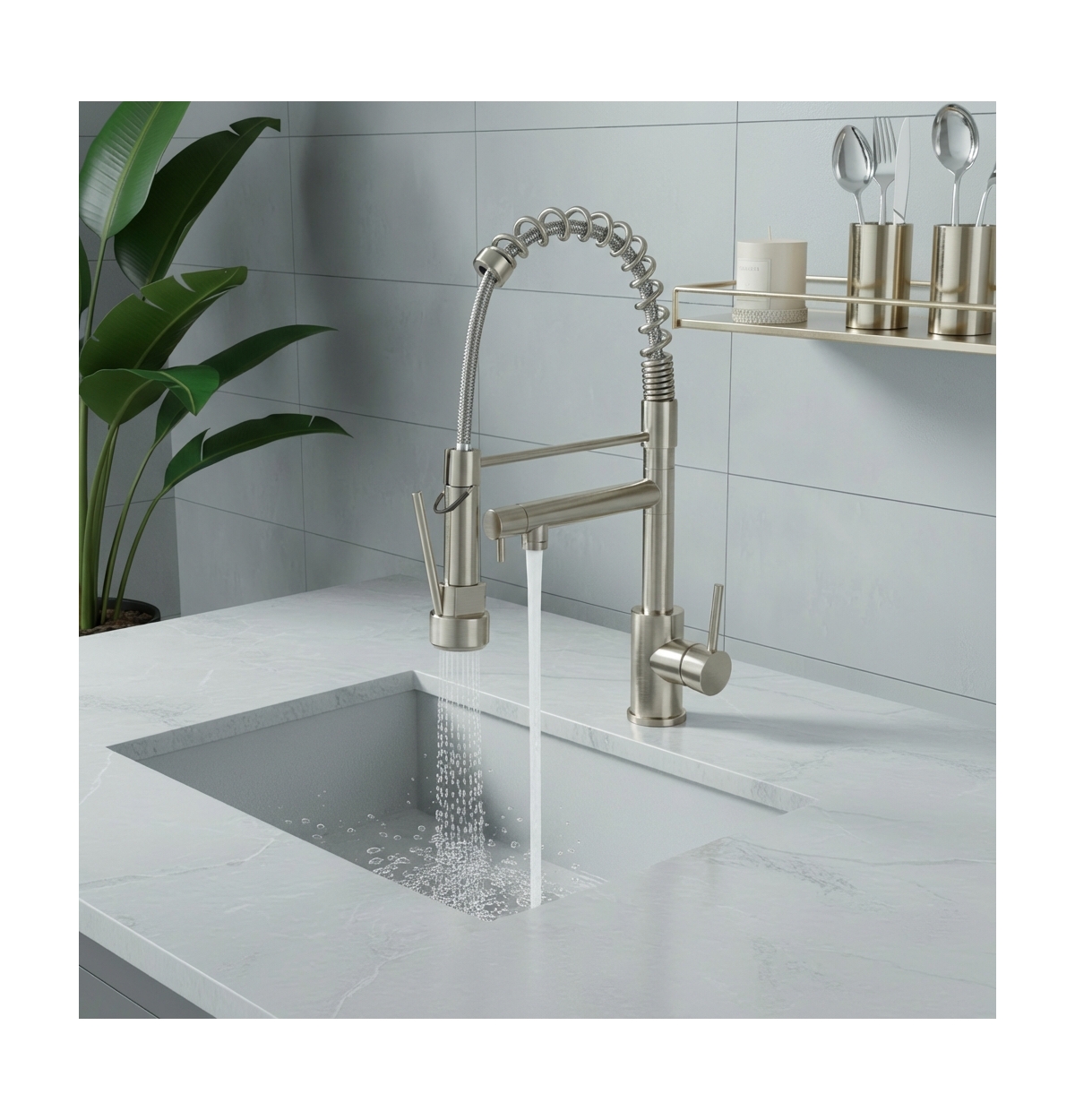 Phying Kitchen Faucet with Pull Down Sprayer
