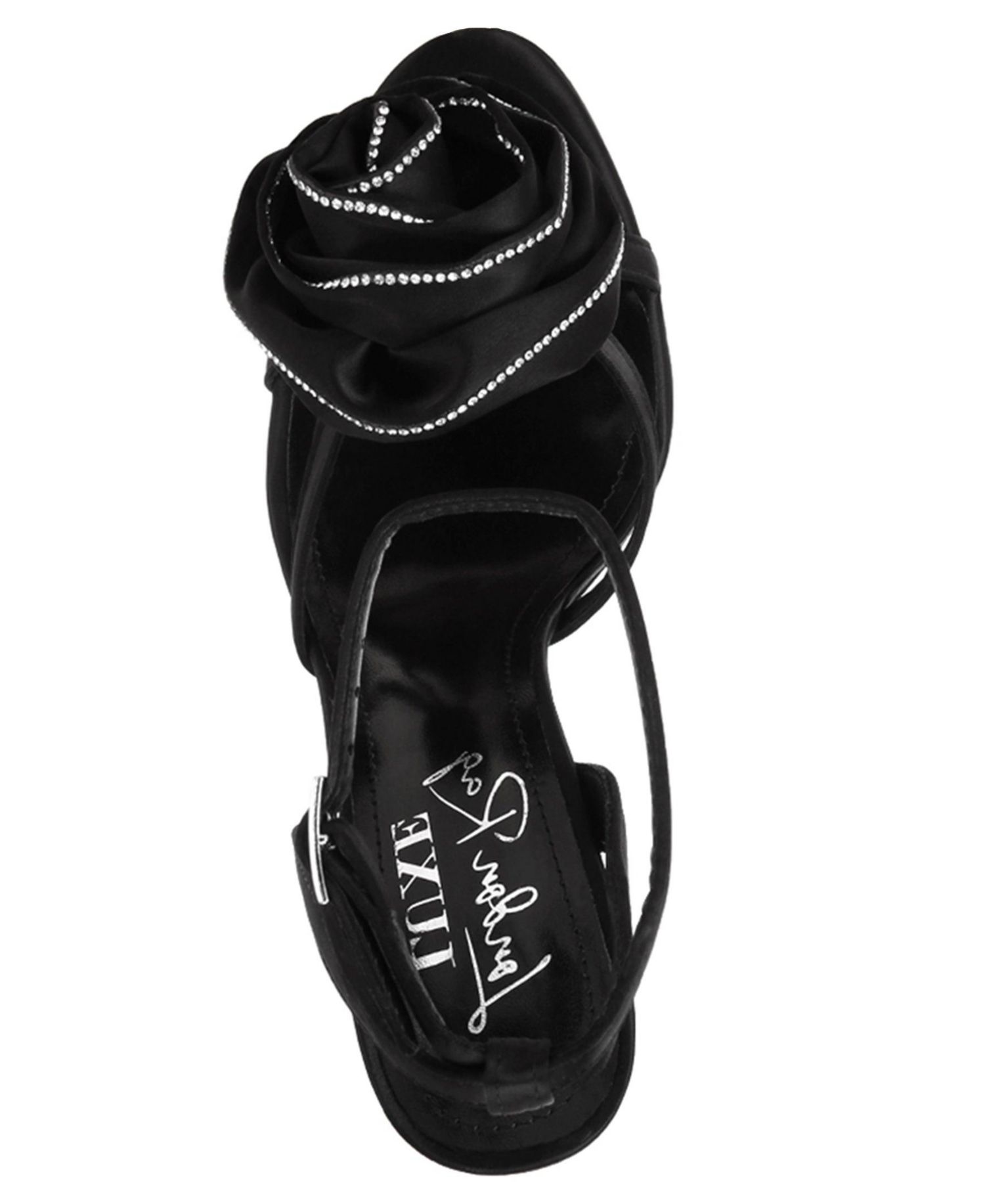 Women's Candela Floral Rhinestone Accent Heel Sandals