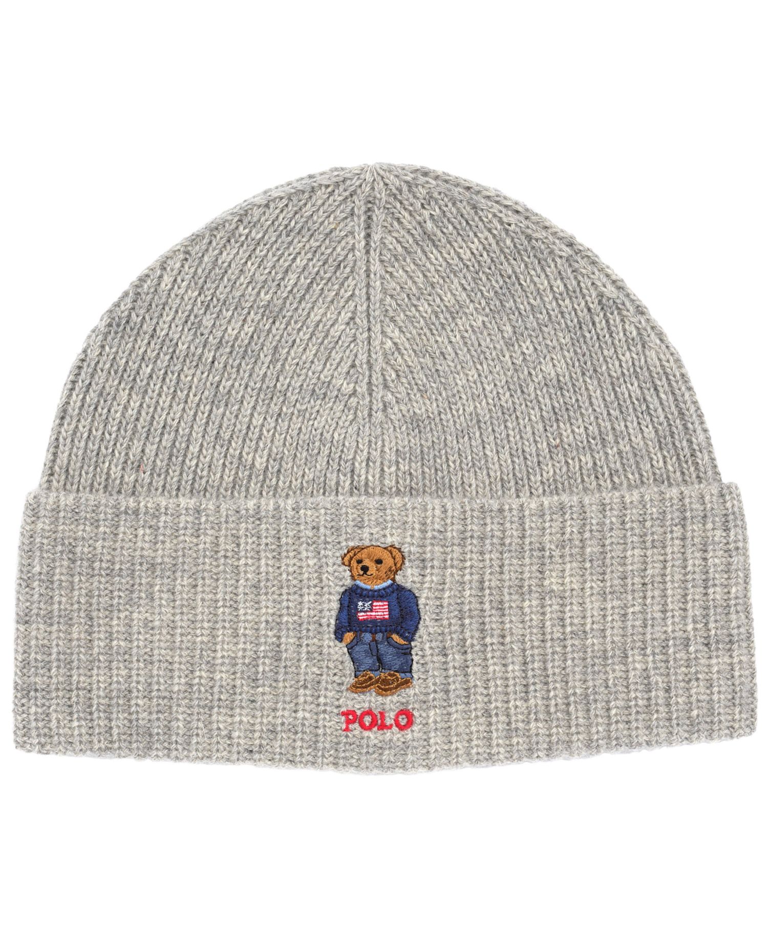 Men's Solid Flag Bear Beanie