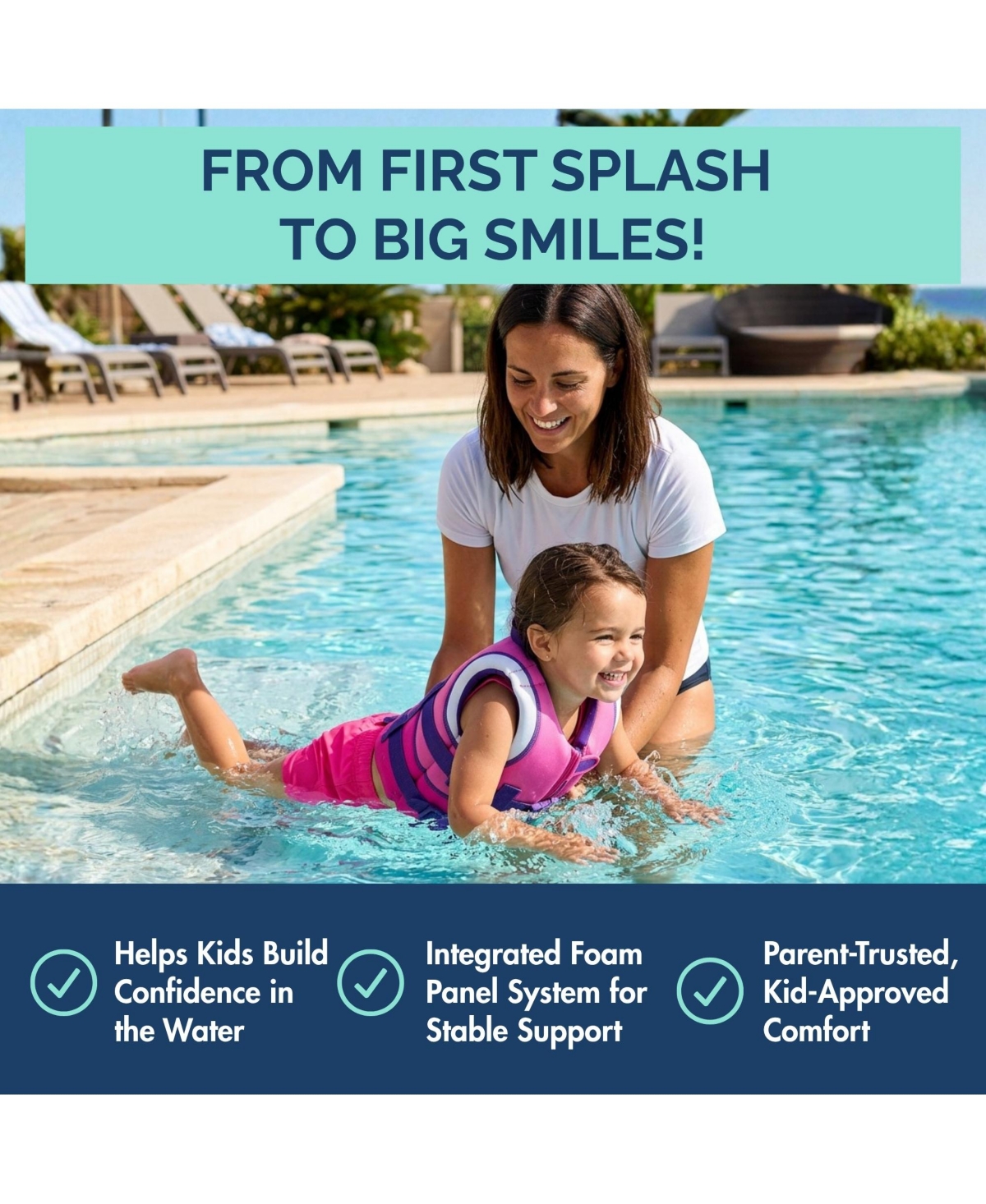 Limmys Swim Vest for Toddlers and Kids - Ce-Certified Foam Panel Swimming Aid, Award-Winning Design, Ykk Zip, Soft Neoprene Comfort