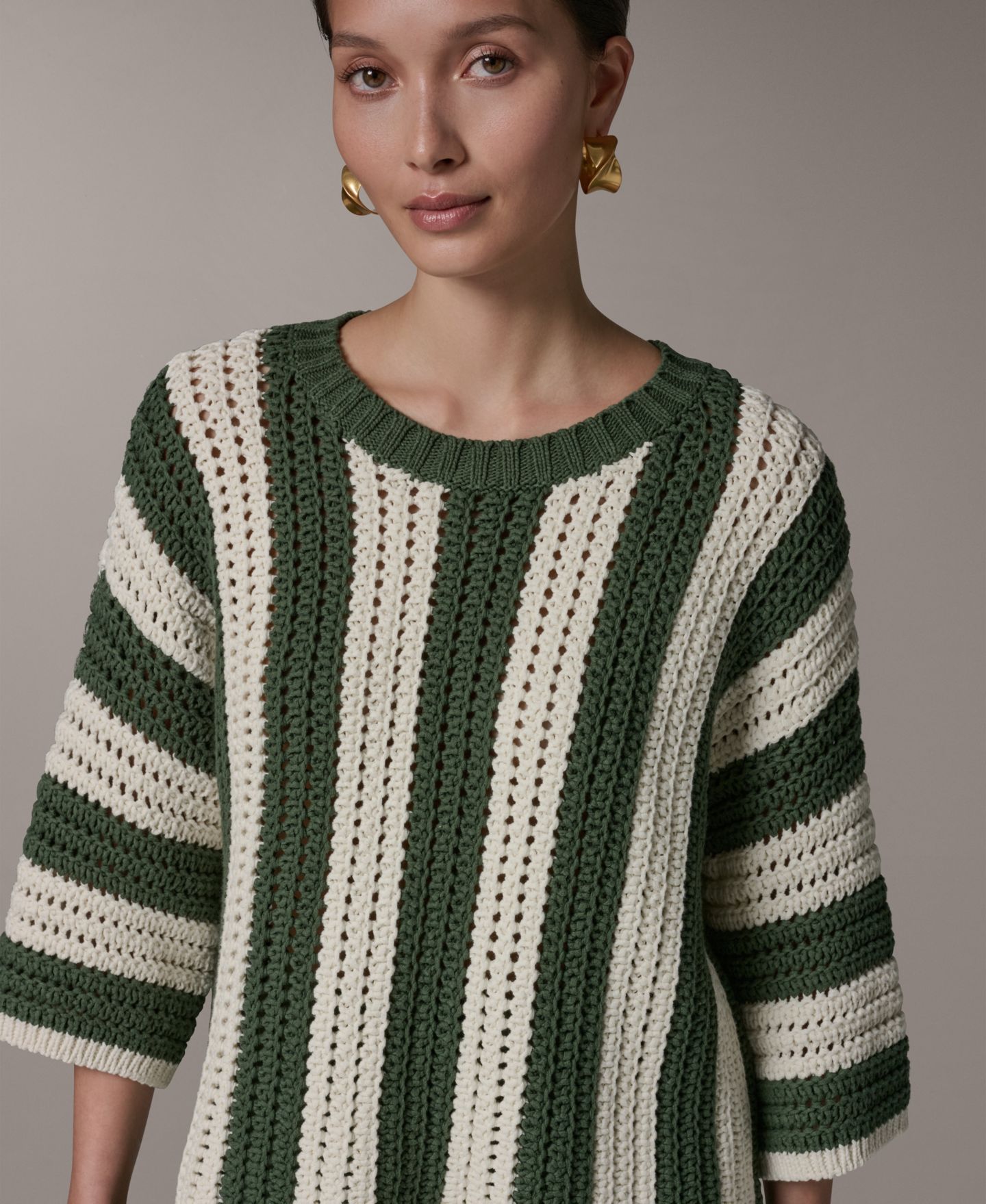 Женский свитер Donna Karan Weekend Oversized Crewneck, цвет: Кремовый — фото 4
