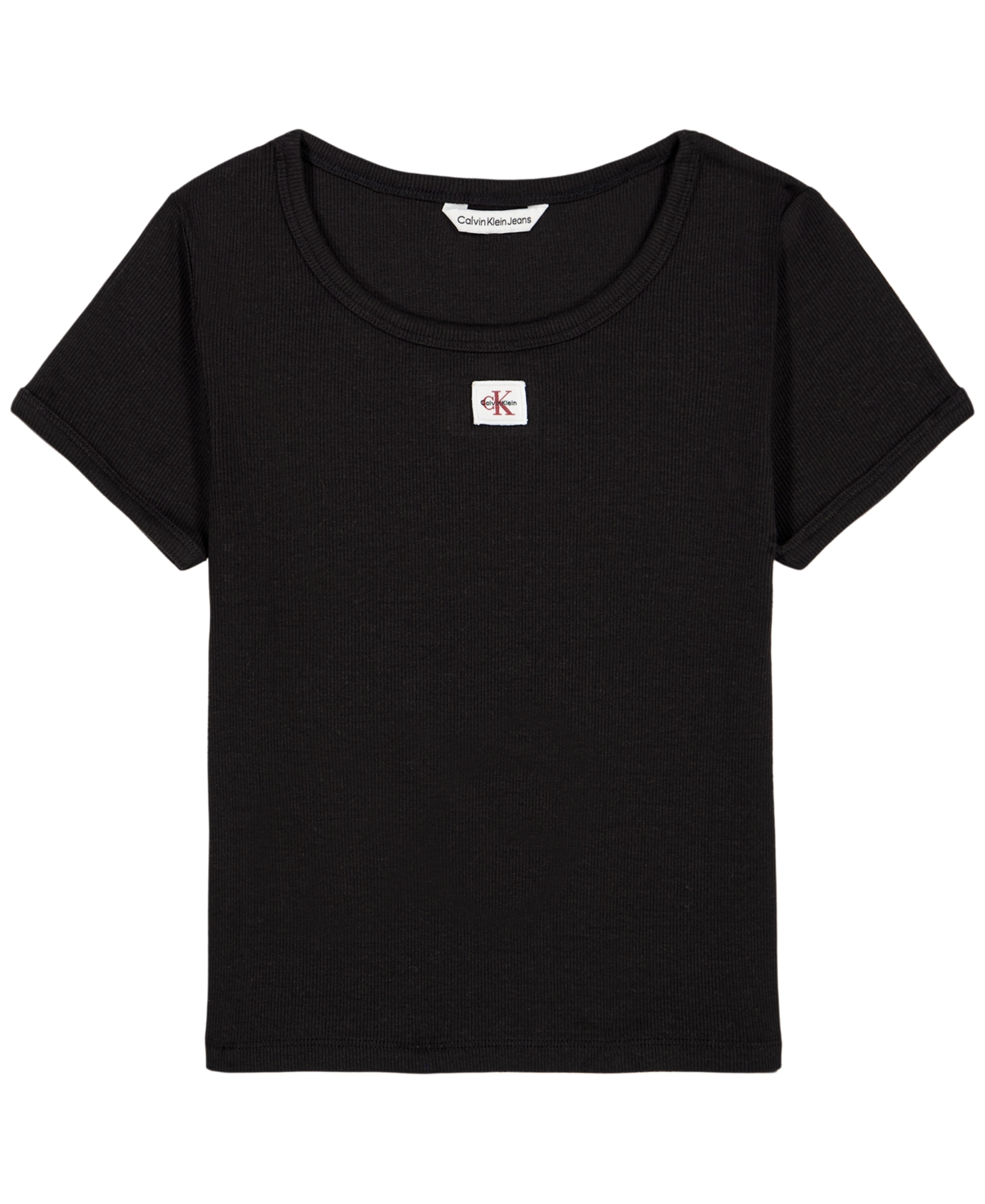 Calvin Klein Girls' 7-16 Short-Sleeve T-Shirt - Black