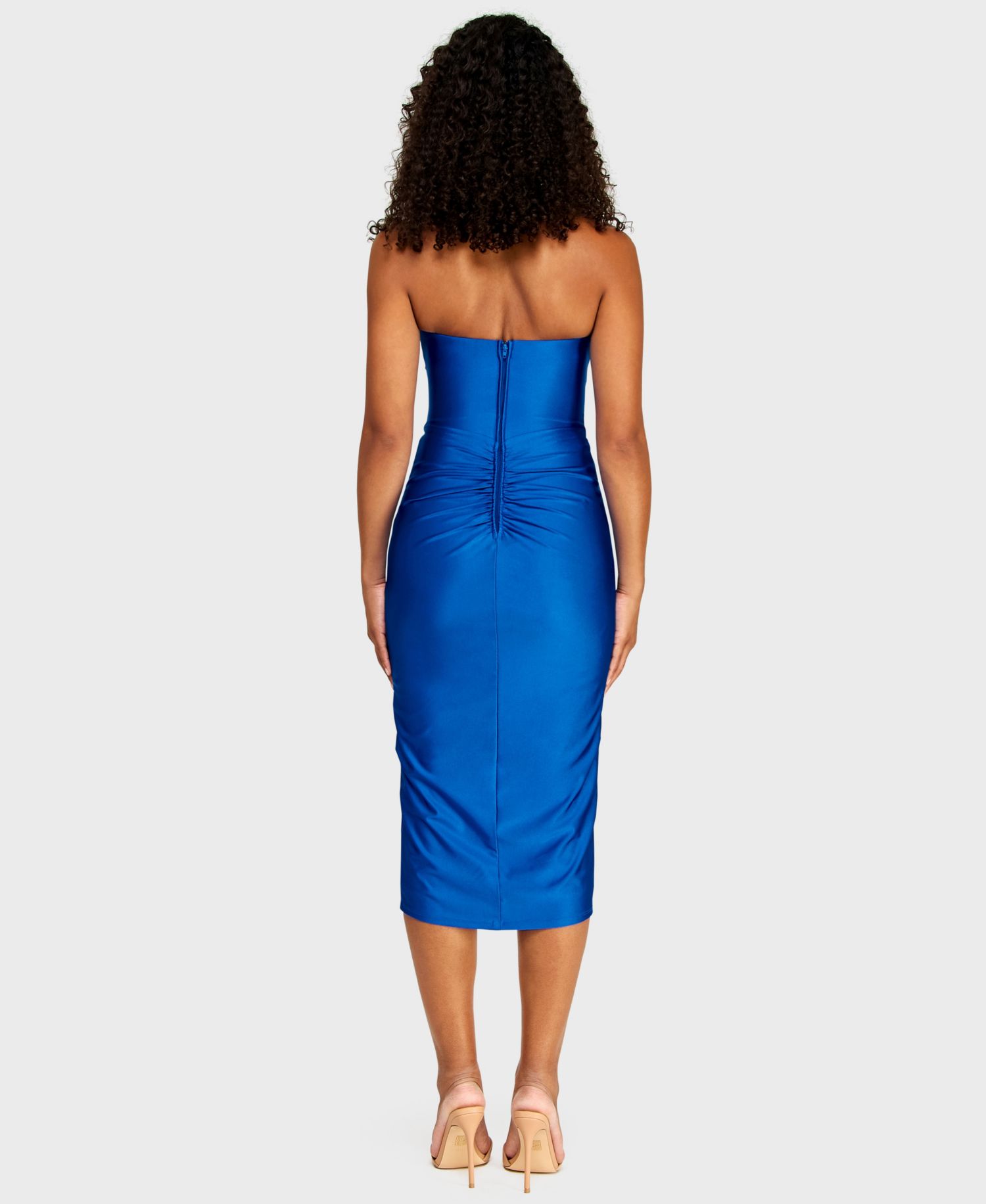 Juniors' Strapless Corset Midi Dress