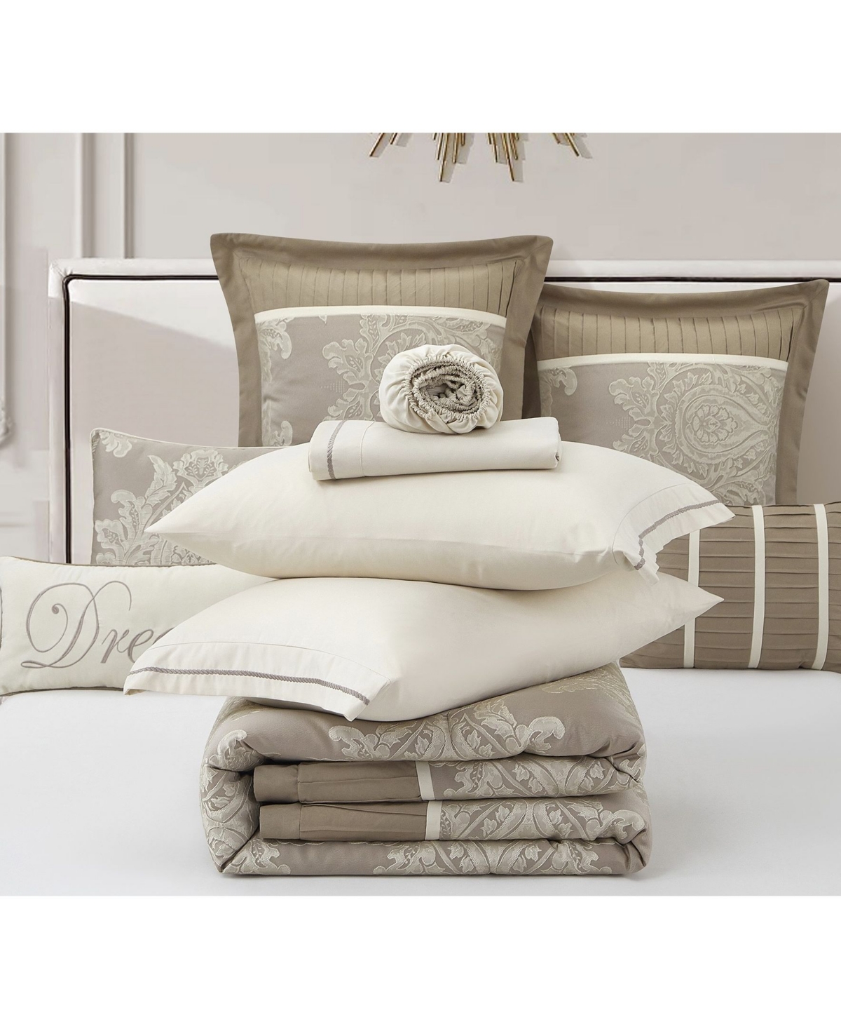 Stratford Park Therese Damask 15-Piece Comforter Set