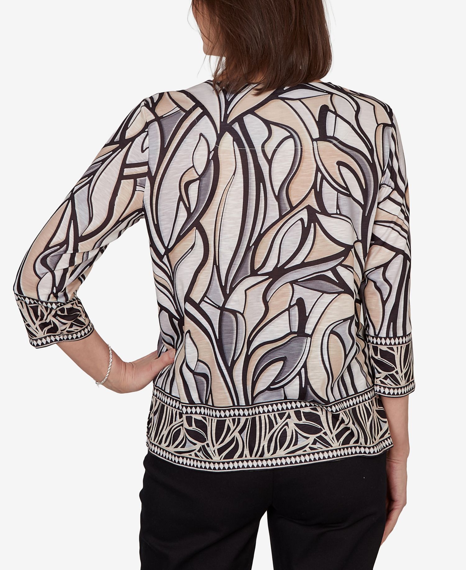 Women's Stained Glass Border Trim Top