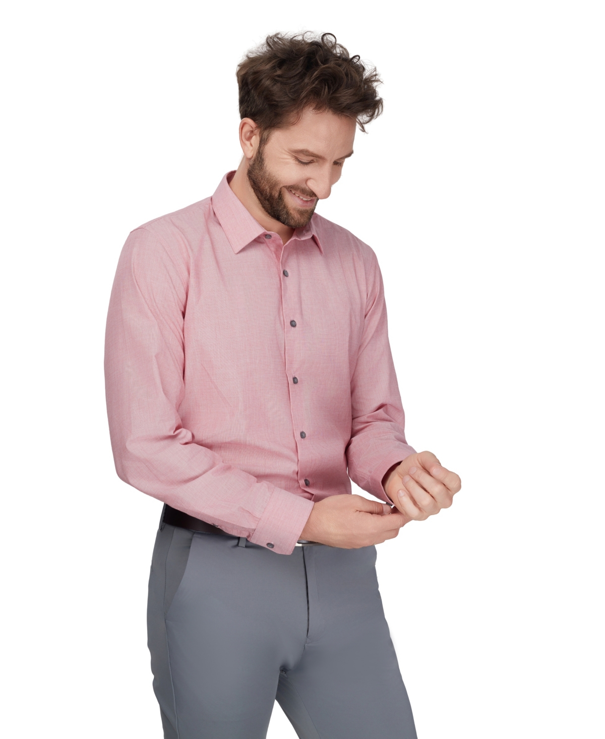 Alfani Men's Regular-Fit Solid Dress Shirt, Macy's Exclusive