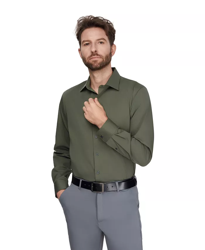 Men's Regular-Fit Solid Dress Shirt - thumbnail 4