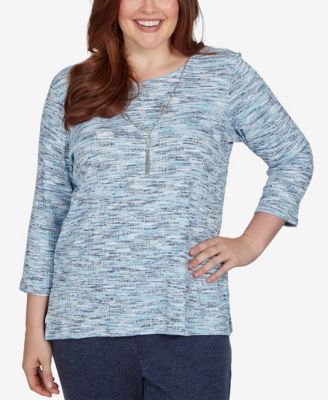 Women's Space Dye 3/4-Sleeve Top