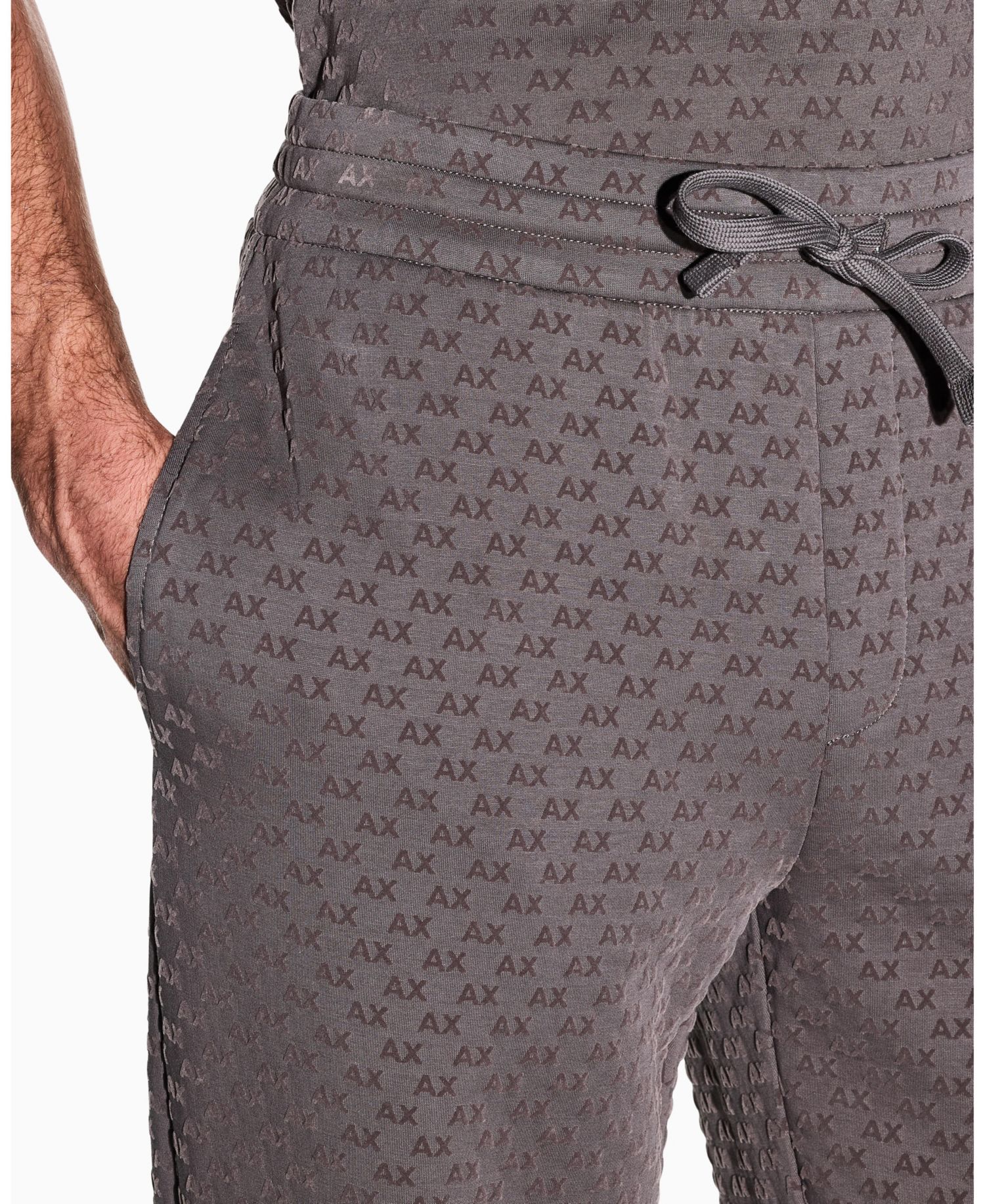 Men's Bonded Cotton Flocked All Over Logo Jogger