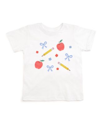 Toddler Girls 2T- 4T Ditsy Floral Back To School Short Sleeve T-Shirt