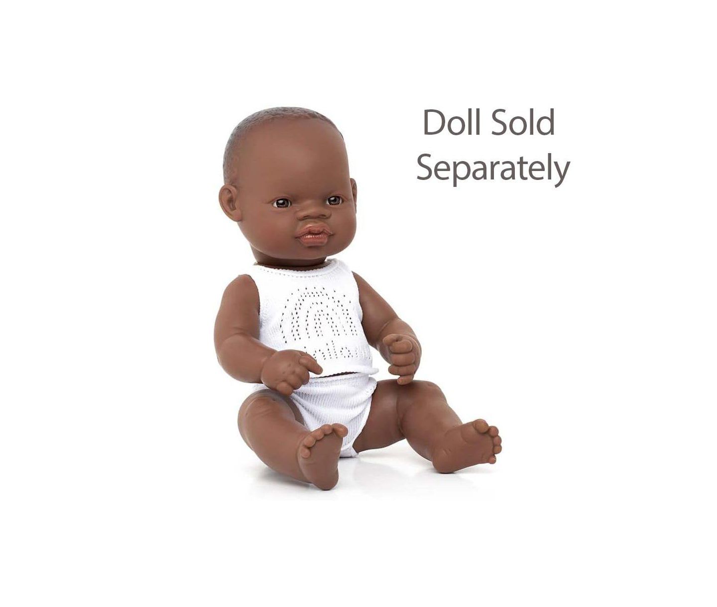 Детские куклы MINILAND 15" Cotton Top and Bottom, 2-Piece Set, Ages 3+, цвет: Белый разноцветный — фото 4