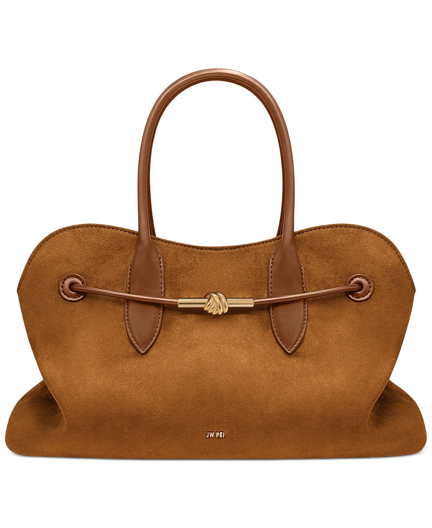 Женская сумка JW PEI Adele Metal Rope Knot Large Tote Handbag, цвет: Карамельный коричневый — фото 1