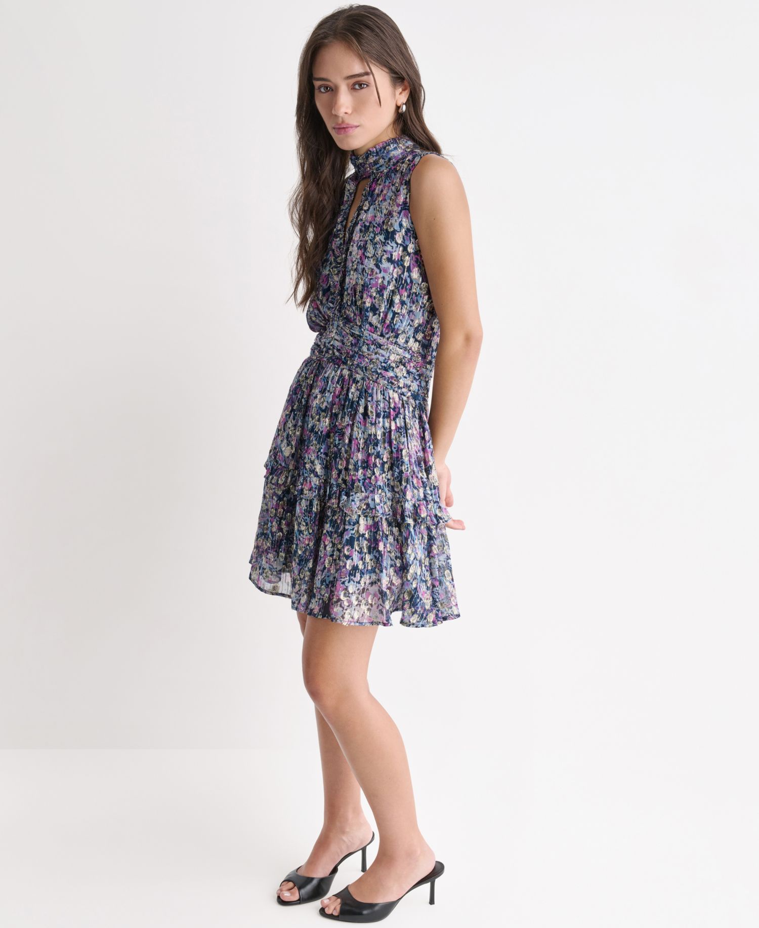 Women's Choker-Neck Sleeveless Dress