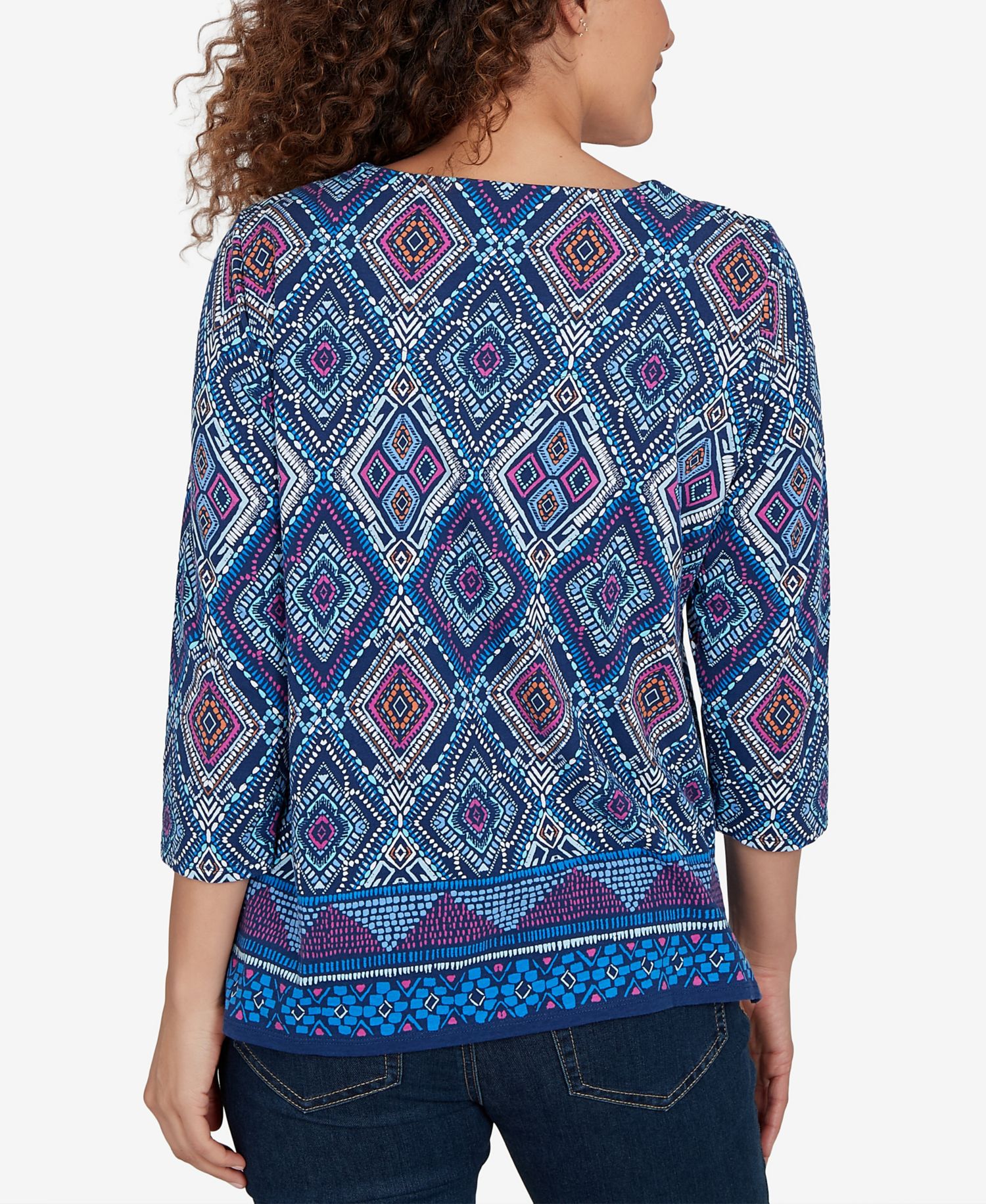 Petite Kaleidoscope Print Knit Top