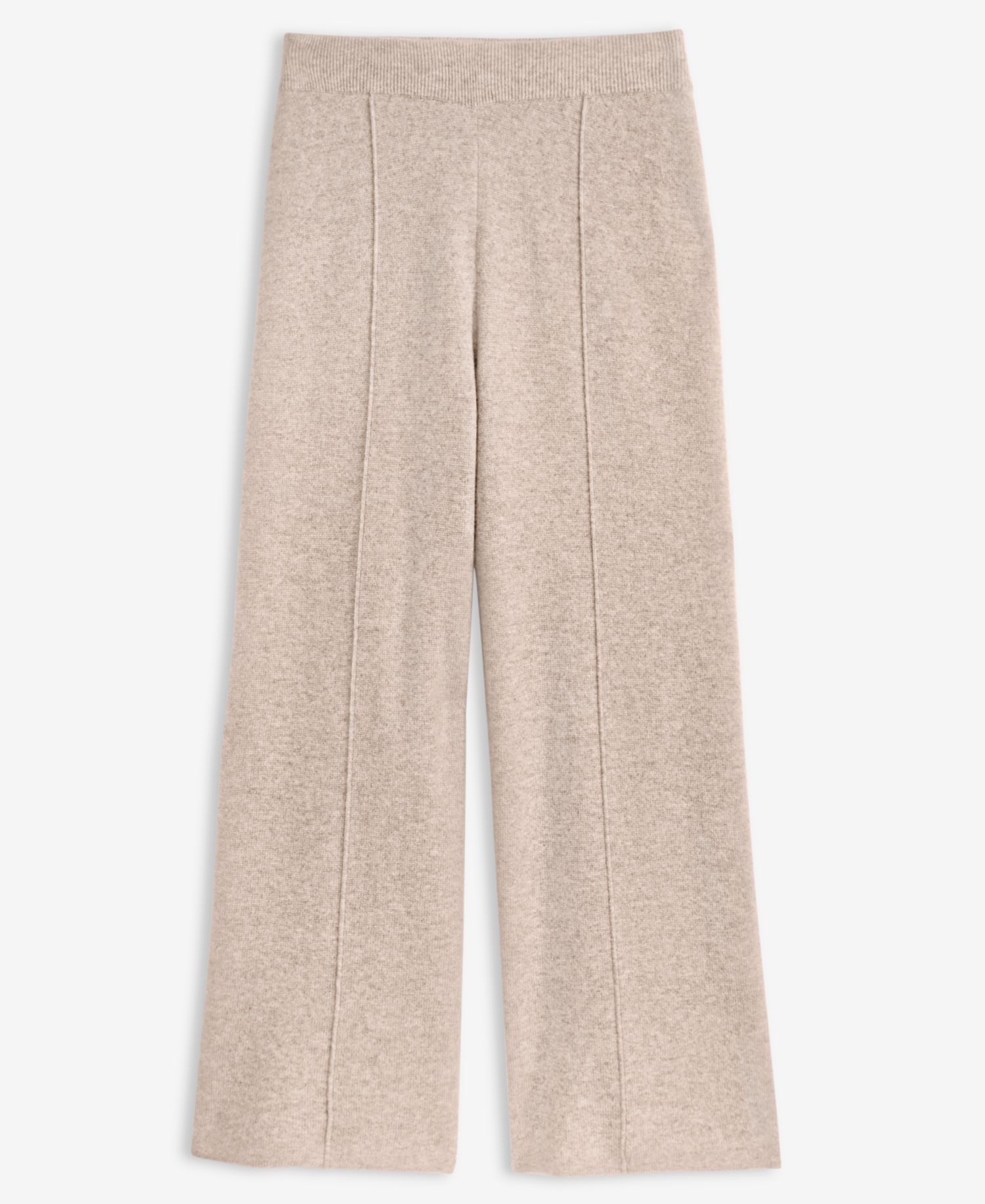 Women's 100% Cashmere High-Rise Flare-Leg Pull-On Pants, 28" Inseam