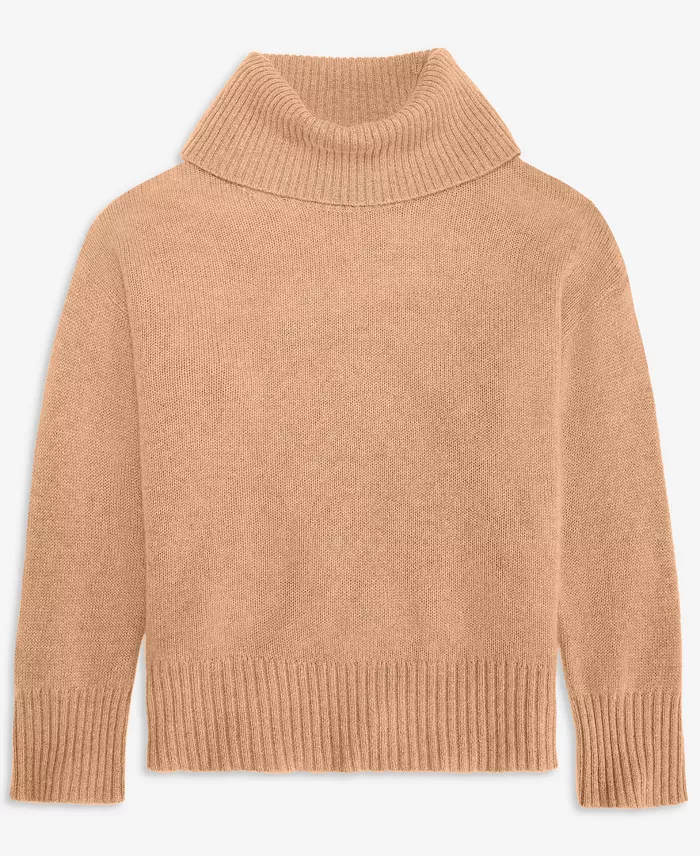 Women's 100% Cashmere Relaxed Turtleneck Sweater - thumbnail 4