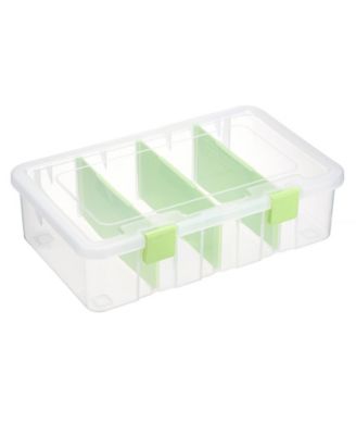 Plastic Storage Box 4 Compartments Craft Organizer