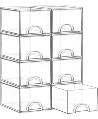 Stackable Storage Boxes Art Tool Organizer Plastic Drawers