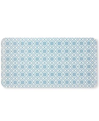 Allover Geo Floral Bistro Bevel Edge Comfort Kitchen Mat, 39" x 19.69" 