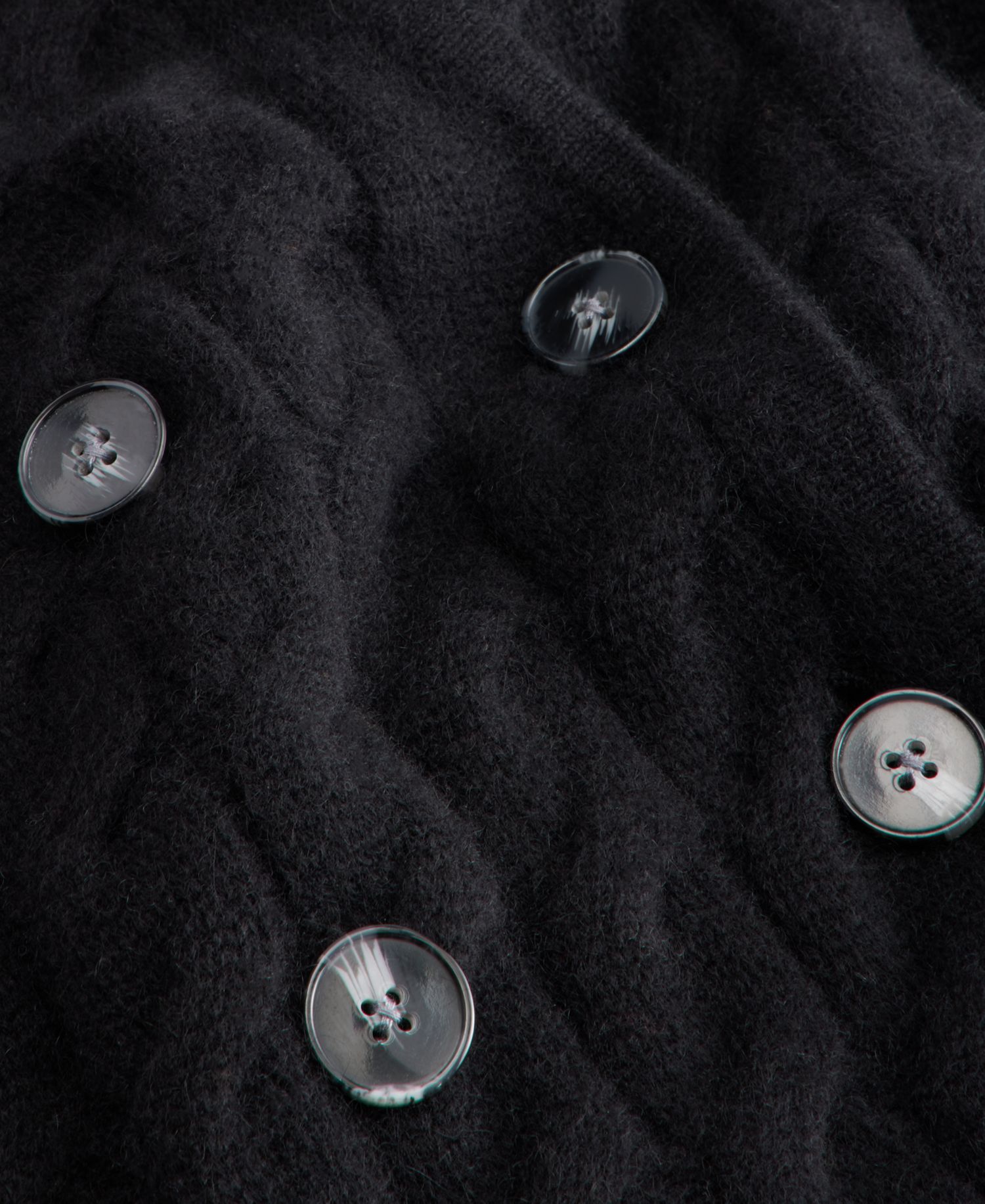 Women's 100% Cashmere Cable-Knit V-Neck Cardigan