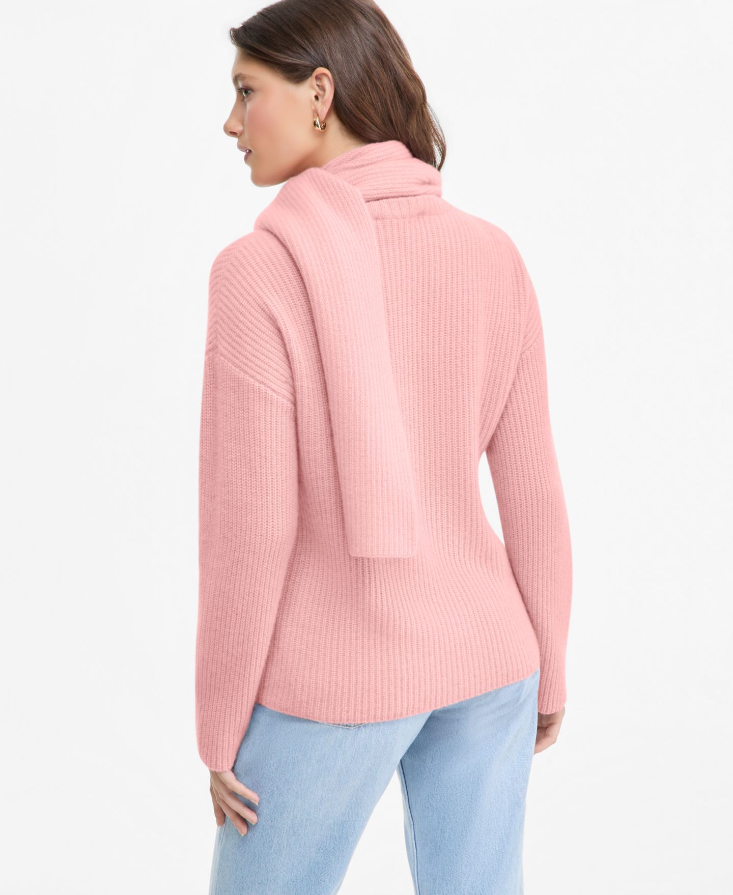 Женский свитер Charter Club Long-Sleeve 100% Cashmere Scarf, цвет: Коралловый сумеречный — фото 4