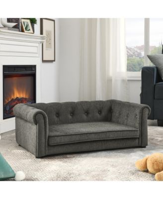 Mid-Century Large Dog Sofa, Tapered Legs, Orthopedic, Stain-Resistant Fabric