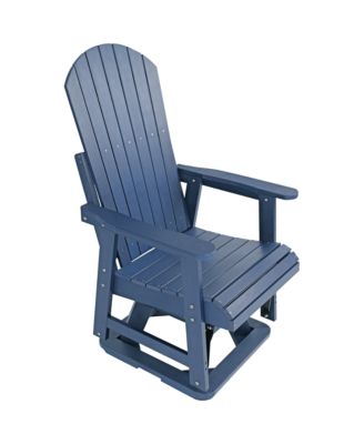 HIPS All-Weather Outdoor Swivel Patio Glider, Heavy-Duty Rocker Chair with 360-Degree Rotation and Removable Cup Holder