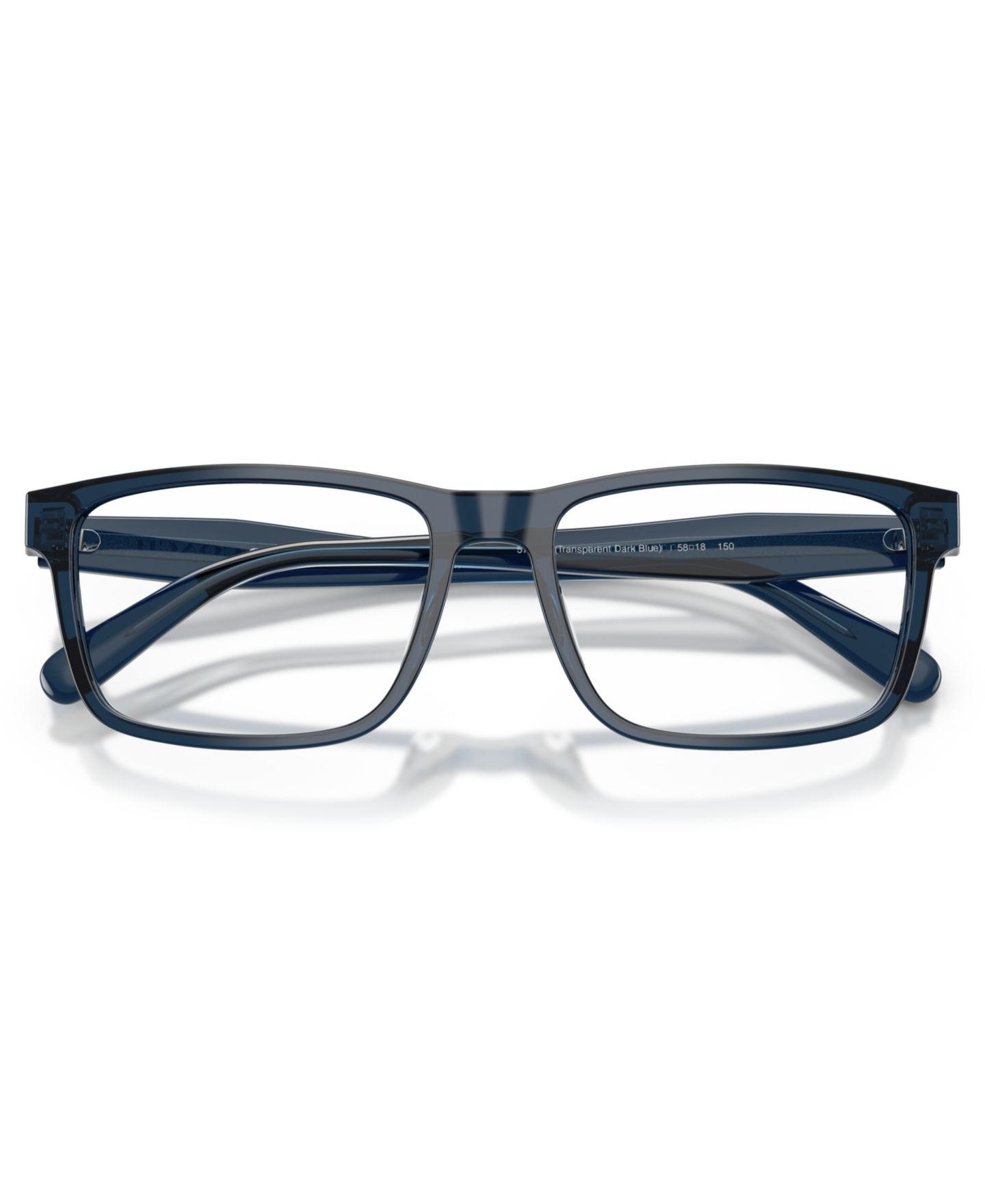 Мужские очки COACH Man Rectangle Plastic HC6292U Eyeglasses, цвет: Прозрачный тёмный синий — фото 6