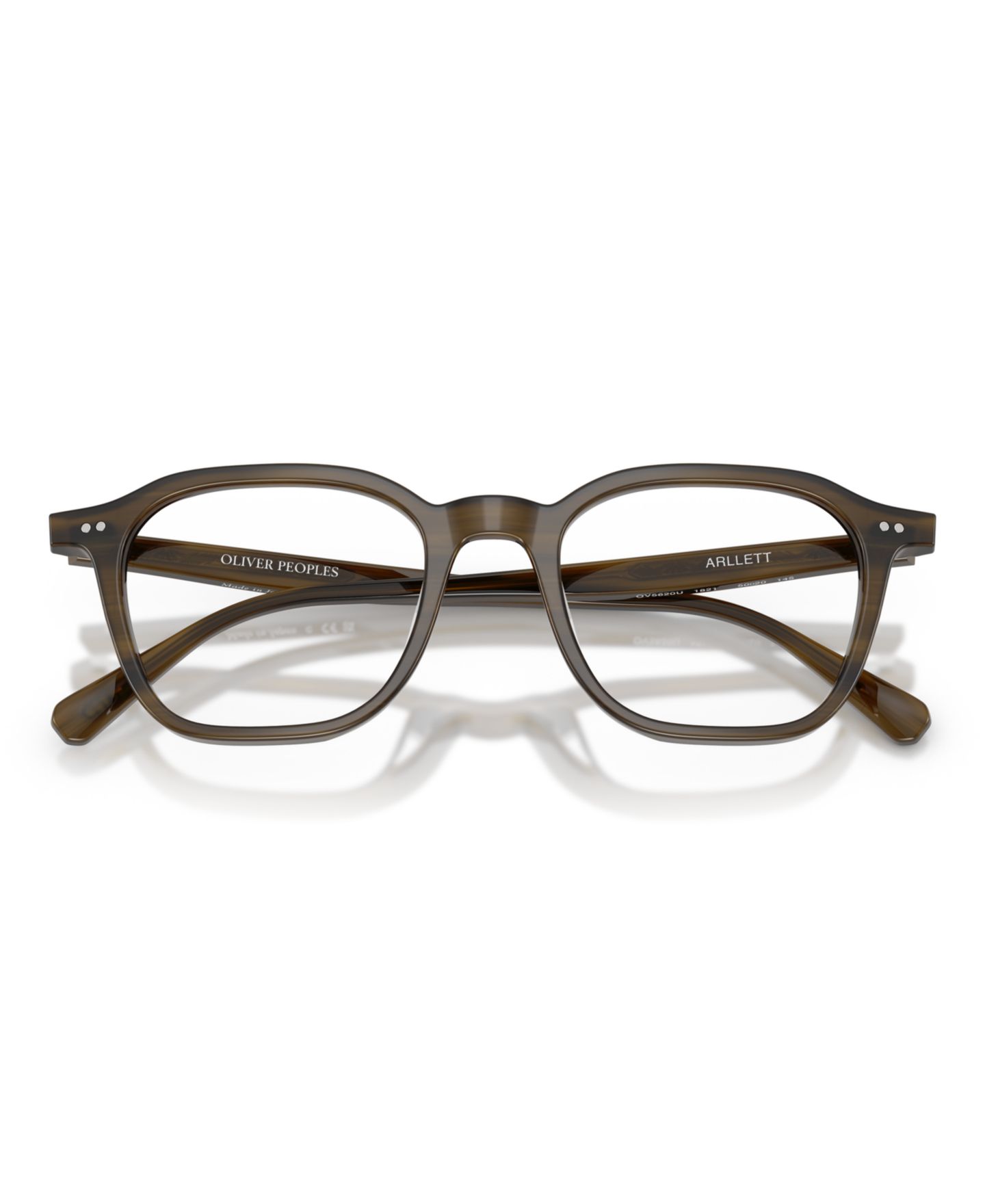 Очки Oliver Peoples Unisex Square Plastic OV5620U Arllett Eyeglasses, цвет: Olivewood — фото 3