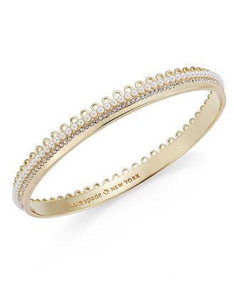 imitation spade bangle tone kate pearl bracelet crystal york gold