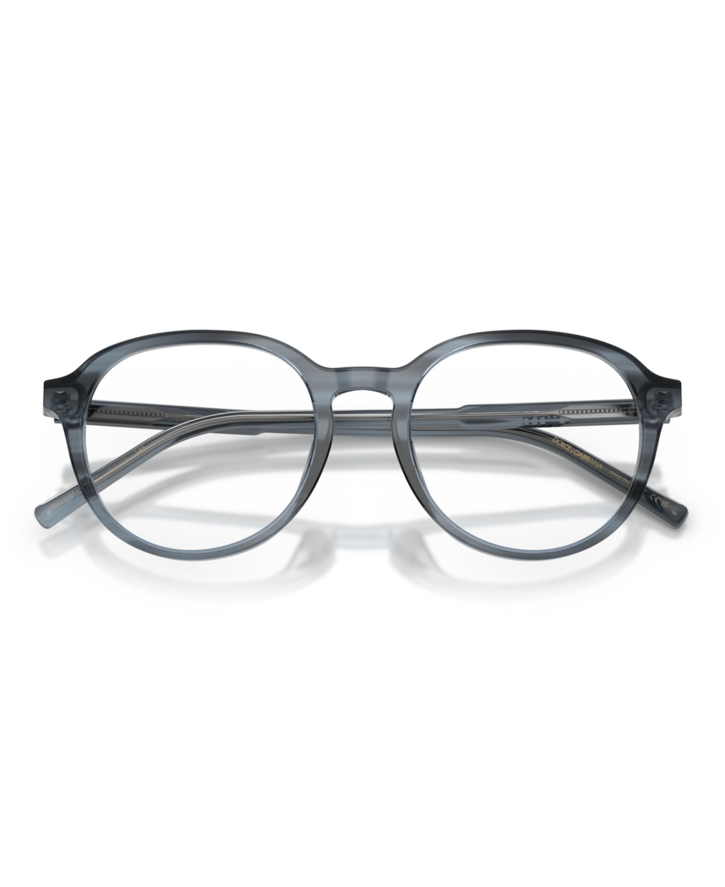 Мужские очки Dolce&Gabbana Man Panthos Plastic DG3444 Eyeglasses, цвет: Синий полосатый синий — фото 3