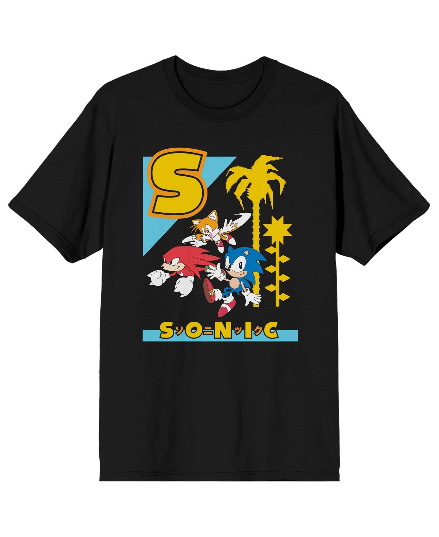 Men's Classic S Color Art Crew Neck Short Sleeve Black